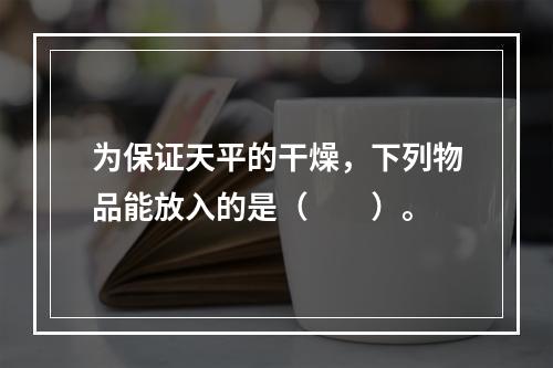 为保证天平的干燥，下列物品能放入的是（　　）。