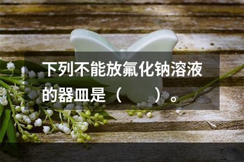 下列不能放氟化钠溶液的器皿是（　　）。