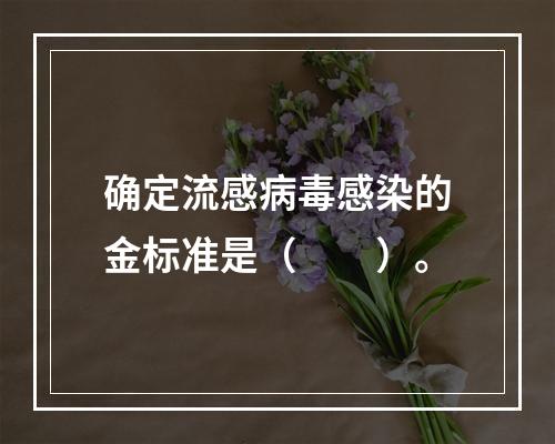 确定流感病毒感染的金标准是（　　）。