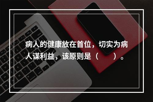 病人的健康放在首位，切实为病人谋利益，该原则是（　　）。