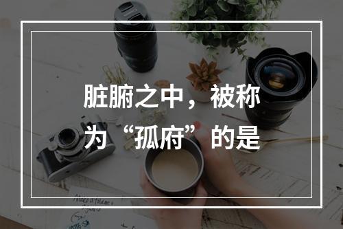 脏腑之中，被称为“孤府”的是