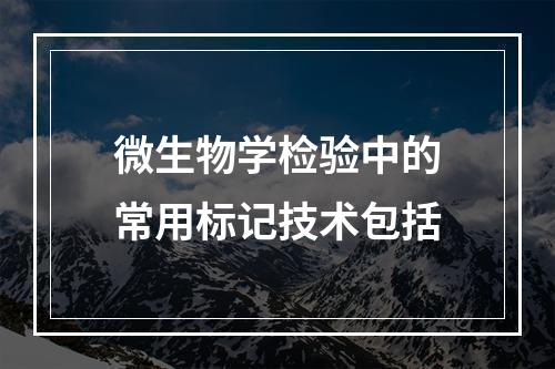 微生物学检验中的常用标记技术包括