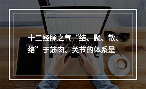 十二经脉之气“结、聚、散、络”于筋肉、关节的体系是