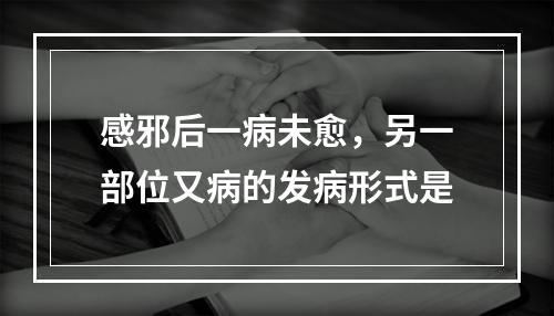 感邪后一病未愈，另一部位又病的发病形式是