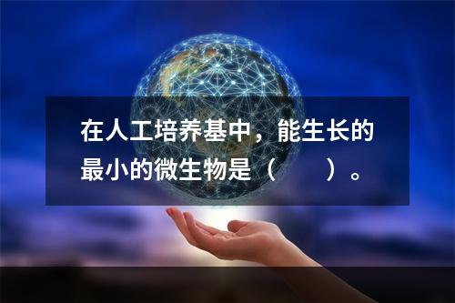 在人工培养基中，能生长的最小的微生物是（　　）。