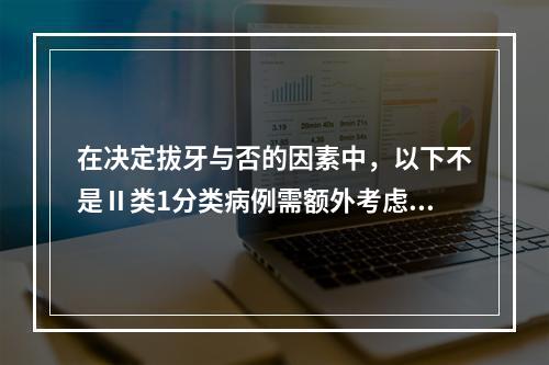 在决定拔牙与否的因素中，以下不是Ⅱ类1分类病例需额外考虑的是