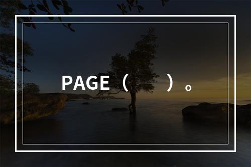 PAGE（　　）。