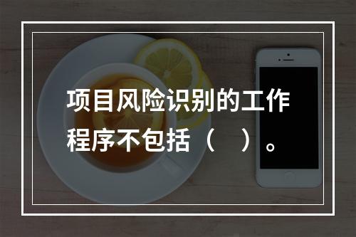 项目风险识别的工作程序不包括（　）。