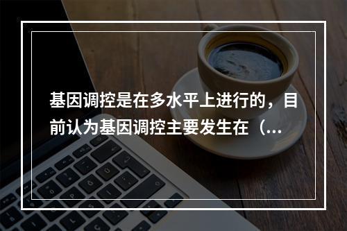 基因调控是在多水平上进行的，目前认为基因调控主要发生在（　　