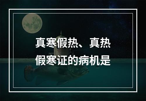 真寒假热、真热假寒证的病机是