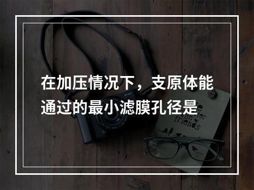 在加压情况下，支原体能通过的最小滤膜孔径是