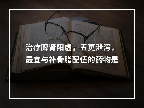 治疗脾肾阳虚，五更泄泻，最宜与补骨脂配伍的药物是