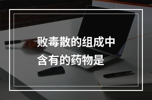 败毒散的组成中含有的药物是