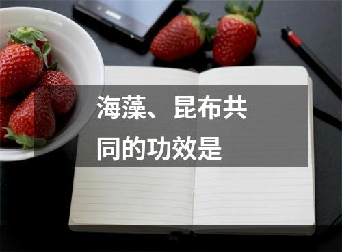 海藻、昆布共同的功效是