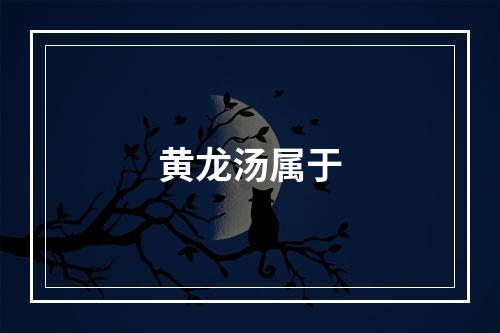 黄龙汤属于