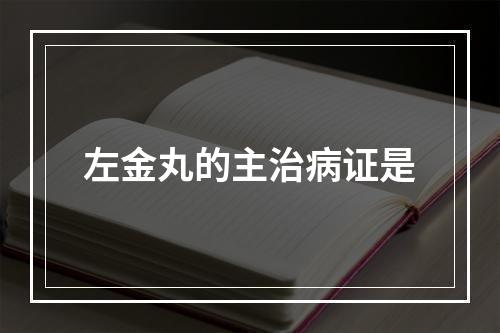 左金丸的主治病证是