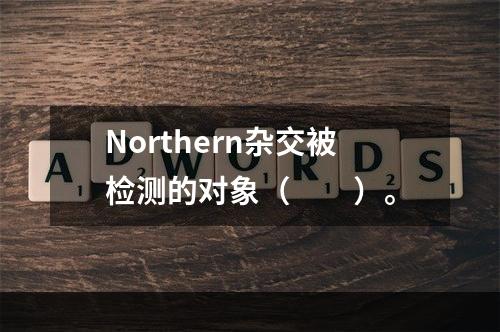 Northern杂交被检测的对象（　　）。