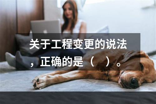 关于工程变更的说法，正确的是（　）。