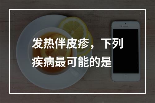 发热伴皮疹，下列疾病最可能的是