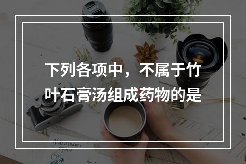 下列各项中，不属于竹叶石膏汤组成药物的是