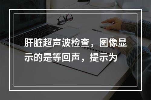 肝脏超声波检查，图像显示的是等回声，提示为