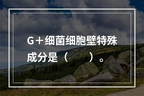 G＋细菌细胞壁特殊成分是（　　）。