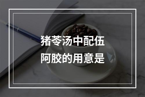 猪苓汤中配伍阿胶的用意是