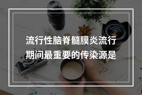 流行性脑脊髓膜炎流行期间最重要的传染源是