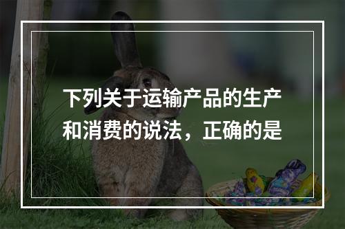 下列关于运输产品的生产和消费的说法，正确的是