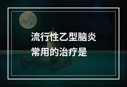 流行性乙型脑炎常用的治疗是