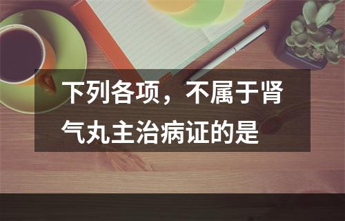 下列各项，不属于肾气丸主治病证的是