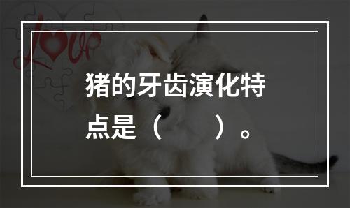 猪的牙齿演化特点是（　　）。