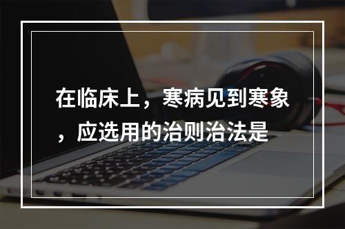 在临床上，寒病见到寒象，应选用的治则治法是