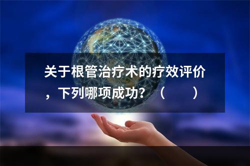 关于根管治疗术的疗效评价，下列哪项成功？（　　）