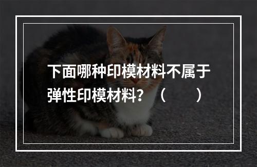 下面哪种印模材料不属于弹性印模材料？（　　）