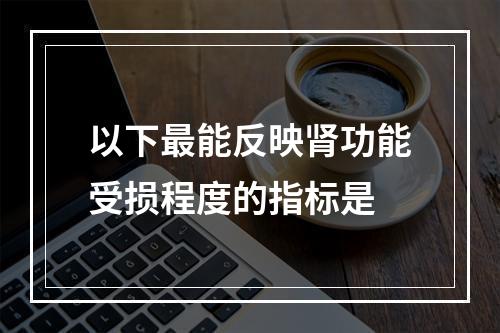 以下最能反映肾功能受损程度的指标是