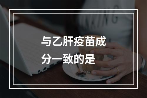 与乙肝疫苗成分一致的是