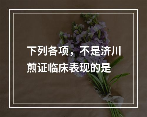 下列各项，不是济川煎证临床表现的是