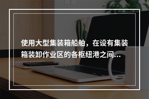 使用大型集装箱船舶，在设有集装箱装卸作业区的各枢纽港之间载运