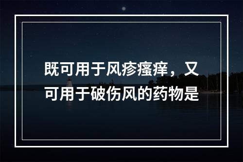 既可用于风疹瘙痒，又可用于破伤风的药物是