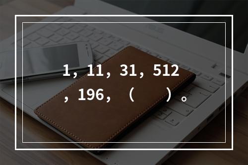 1，11，31，512，196，（　　）。