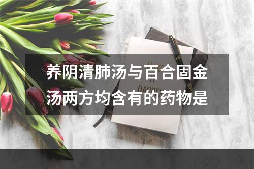 养阴清肺汤与百合固金汤两方均含有的药物是