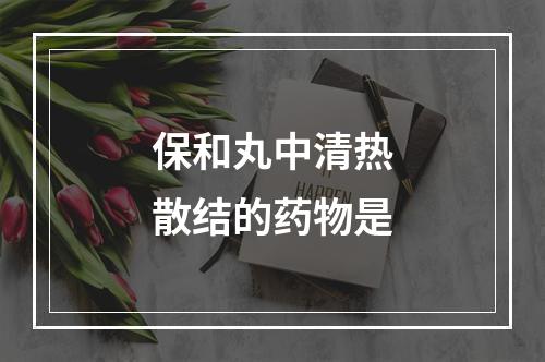 保和丸中清热散结的药物是