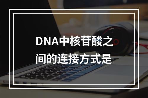 DNA中核苷酸之间的连接方式是