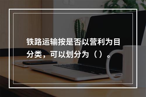 铁路运输按是否以营利为目分类，可以划分为（ ）。