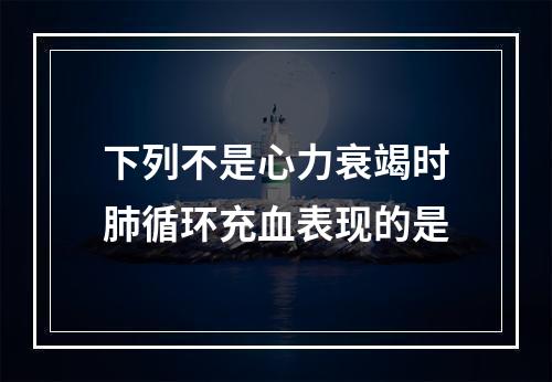 下列不是心力衰竭时肺循环充血表现的是