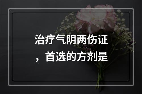 治疗气阴两伤证，首选的方剂是