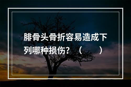 腓骨头骨折容易造成下列哪种损伤？（　　）