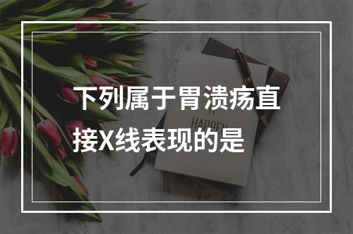 下列属于胃溃疡直接X线表现的是