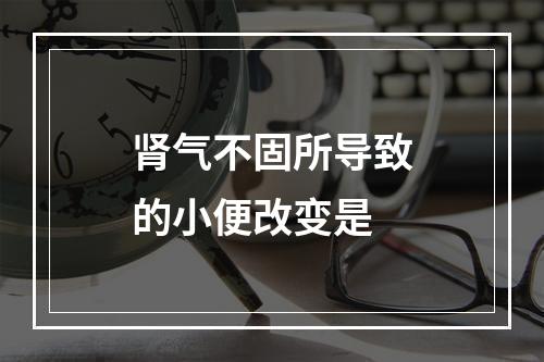 肾气不固所导致的小便改变是